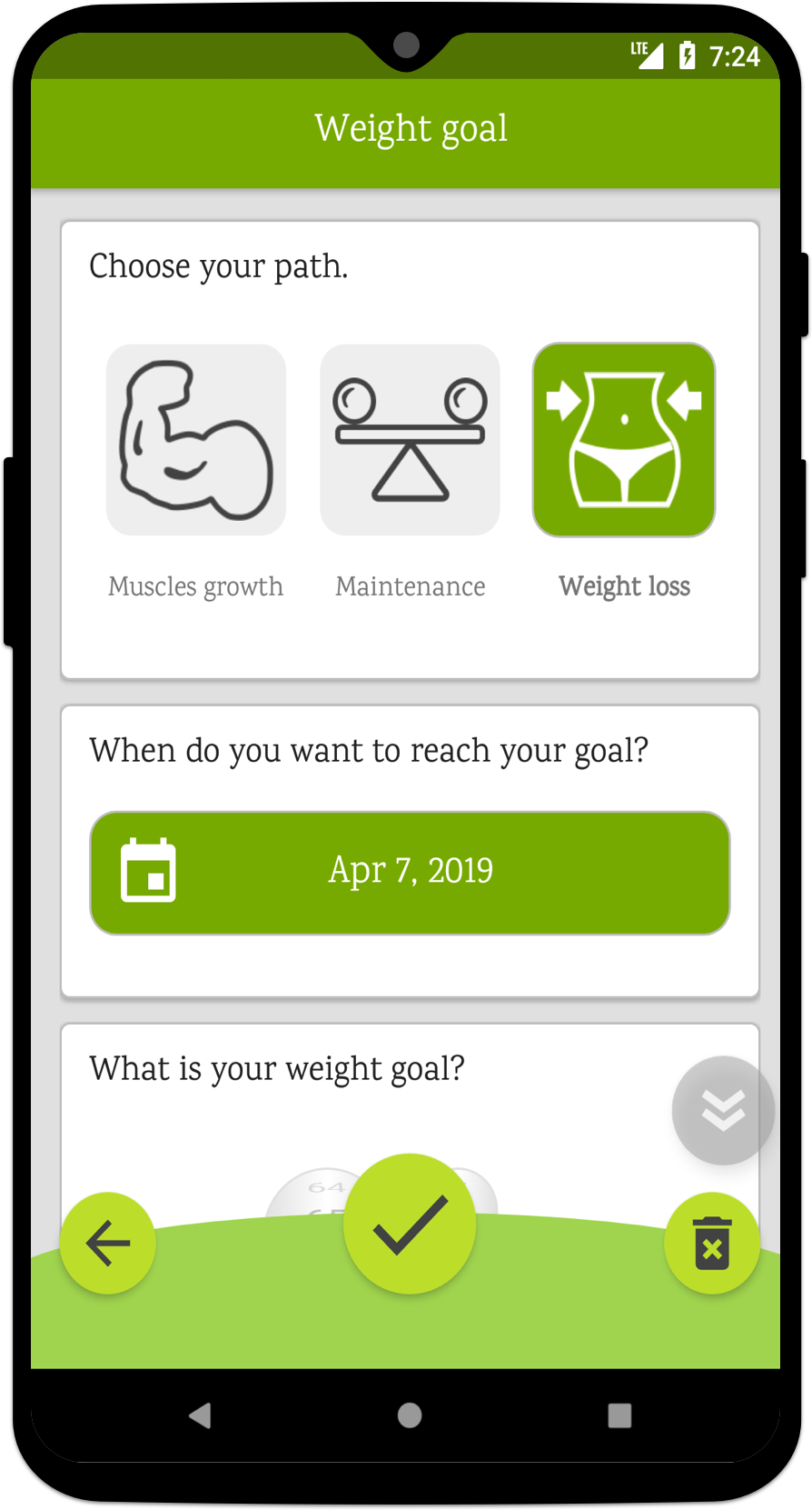 weight loss tracker app measures progress with animals